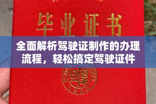 扶风全面解析驾驶证制作的办理流程，轻松搞定驾驶证件